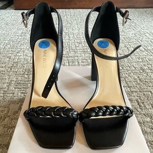Nine West Black Braided Heels
